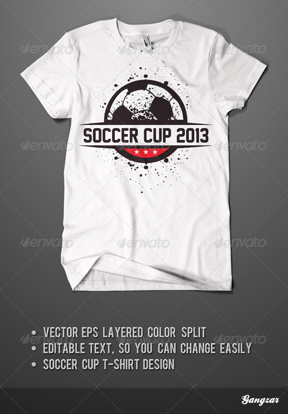 Soccer Cup TShirt Design by gangzar GraphicRiver